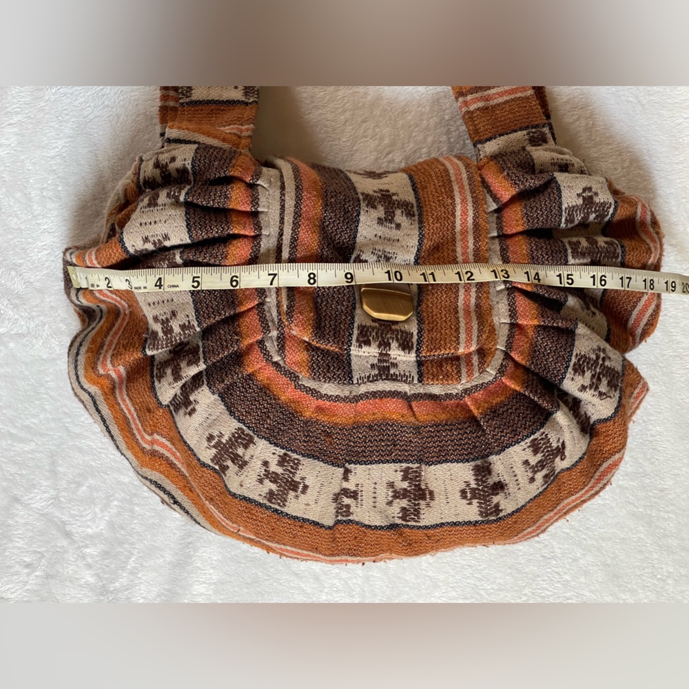 💛 Vintage 70’s Hobo purse with wood bead - Picture 3 of 5